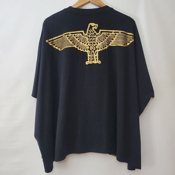 Boy London Oversized OS Unisex Batwing Tee Gold & Black - Picture 2 of 16